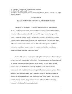 An Elemental Approach to Ceramic Stylistic Analysis By Jillian Galle