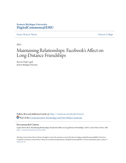 Facebook`s Affect on Long-Distance Friendships