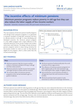 The incentive effects of minimum pensions