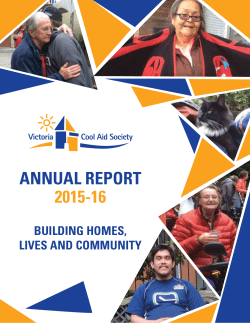 annual report 2015-16 - Victoria Cool Aid Society