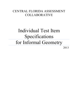 Individual Test Item Specifications