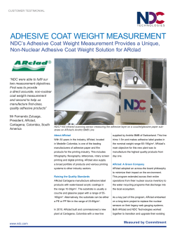 adhesive coat weight measurement
