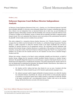 Delaware Supreme Court Refines Director