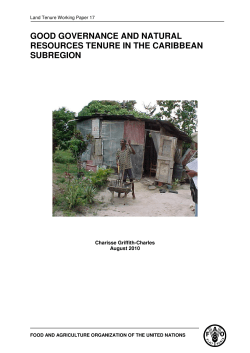 good governance and natural resources tenure in the caribbean