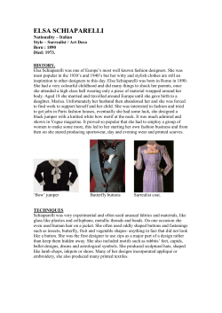 ELSA SCHIAPARELLI - Scottishschools.info