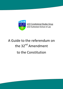 A Guide to the referendum on the 32 Amendment to the Constitution