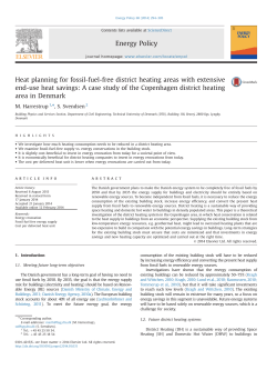 Heat planning for fossil-fuel-free district heating areas with