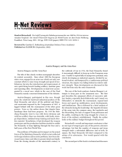 Austria Hungary and the Arms Race - H-Net