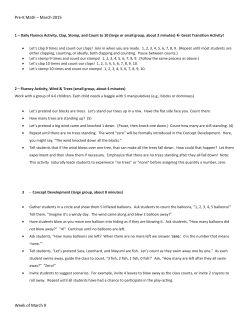 PreK Math-Week of March 9