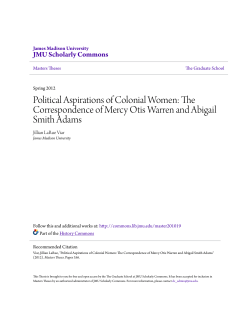 Political Aspirations of Colonial Women