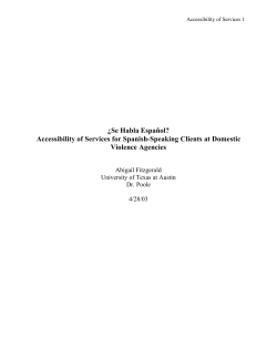 Accessibility of DV Agencies for Monolingual Spanish