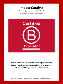 Impact Catalyst - University of Colorado Boulder