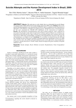 Suicide Attempts and the Human Development Index in Brazil, 2000
