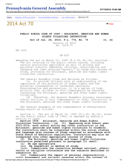 2014 Act 70 - Pennsylvania Legislative Services