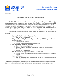 Accessible Parking in the City of Brampton