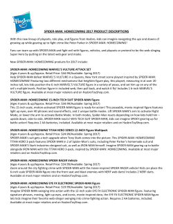 spider-man: homecoming 2017 product descriptions