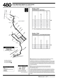 480Irvine Metrolink Station to Lake Forest