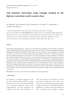 Soil moisture derivation using triangle method in the