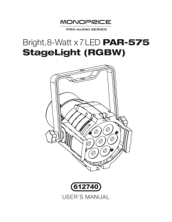 Bright, 8-Watt x 7 LED PAR-575 StageLight (RGBW)
