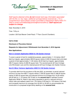 Agenda and Staff Reports - November 3, 2016 Meeting