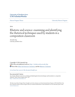 Rhetoric and science: examining and identifying