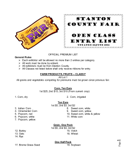 2016 Open Class Fair Premium Book