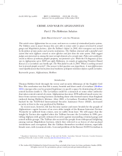 CRIME AND WAR IN AFGHANISTAN Part I: The