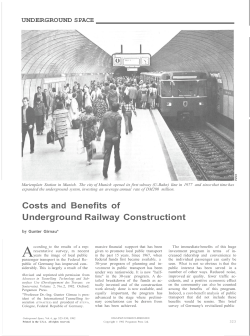 Costs and Benefits of Underground Railway Constructiont