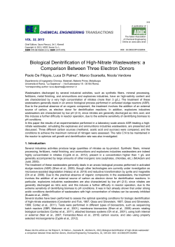 Biological Denitrification of High-Nitrate Wastewaters: a