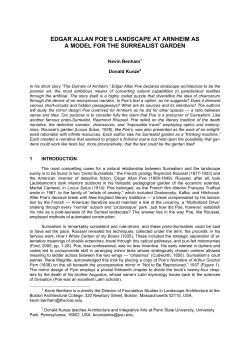 Edgar Allan Poe`s Landscape at Arnheim as a Model for the