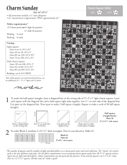 2 To make Block A combine 4&ndash;2&frac12;"x 5" dark rectangles. Press in one