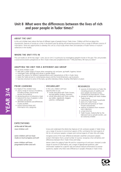 Unit 8 What were the differences between the lives