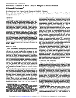 Structural Variations of Blood Group A Antigens in Human Normal
