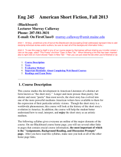 Eng 245 American Short Fiction, Fall 2013 (Blackboard