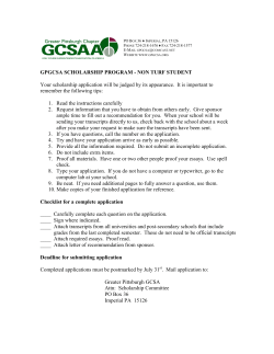 Non-Turf Student Application