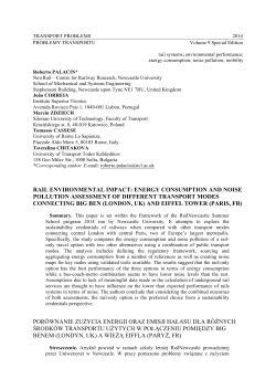 rail environmental impact: energy consumption and noise pollution