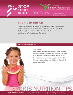 Sports Nutrition - Vincera Foundation