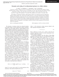 Dynamics and scaling of two-dimensional polymers in a dilute solution