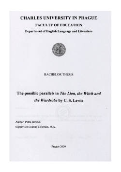 The possible parallels in The Lion, the Witch and the Wardrobe by