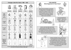 YORK MINSTER What Happened in Tudor Times? Changes under