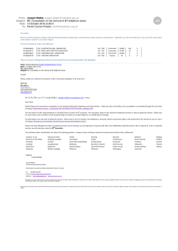 Consultation on the removal of BT telephone boxes
