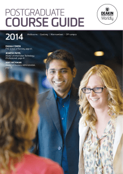 Postgraduate Study Guide 2014