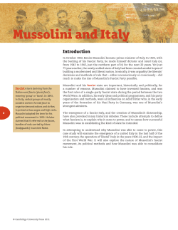 Mussolini and Italy