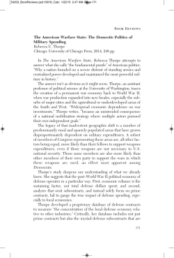 The American Warfare State: The Domestic Politics of
