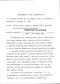 Cross-Cultural Conflict Between Public Education and Traditional