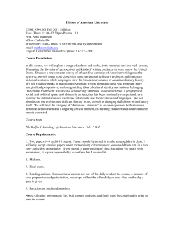 History of American Literature - Mentis