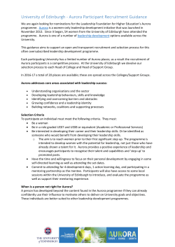 Aurora Recruitment Process