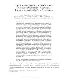 Light-Induced Resetting of the Circadian