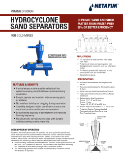 hydrocyclone sand separators