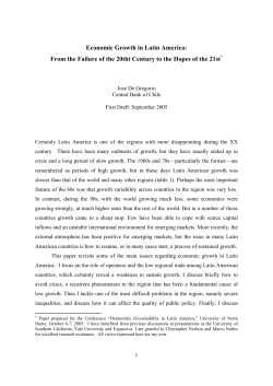Economic Growth in Latin America